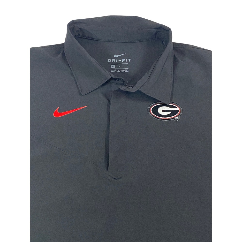 Nike Dri-FIT Georgia Bulldogs Polo Shirt Mens Medium Gray Short Sleeve NCAA‎ G